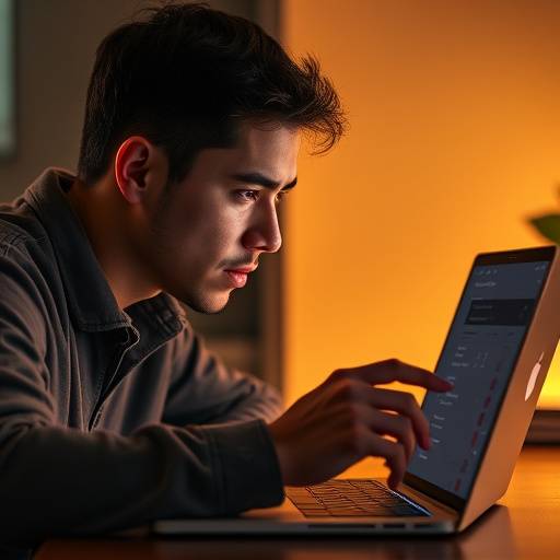 Person adjusting settings on a laptop, symbolizing cookie management